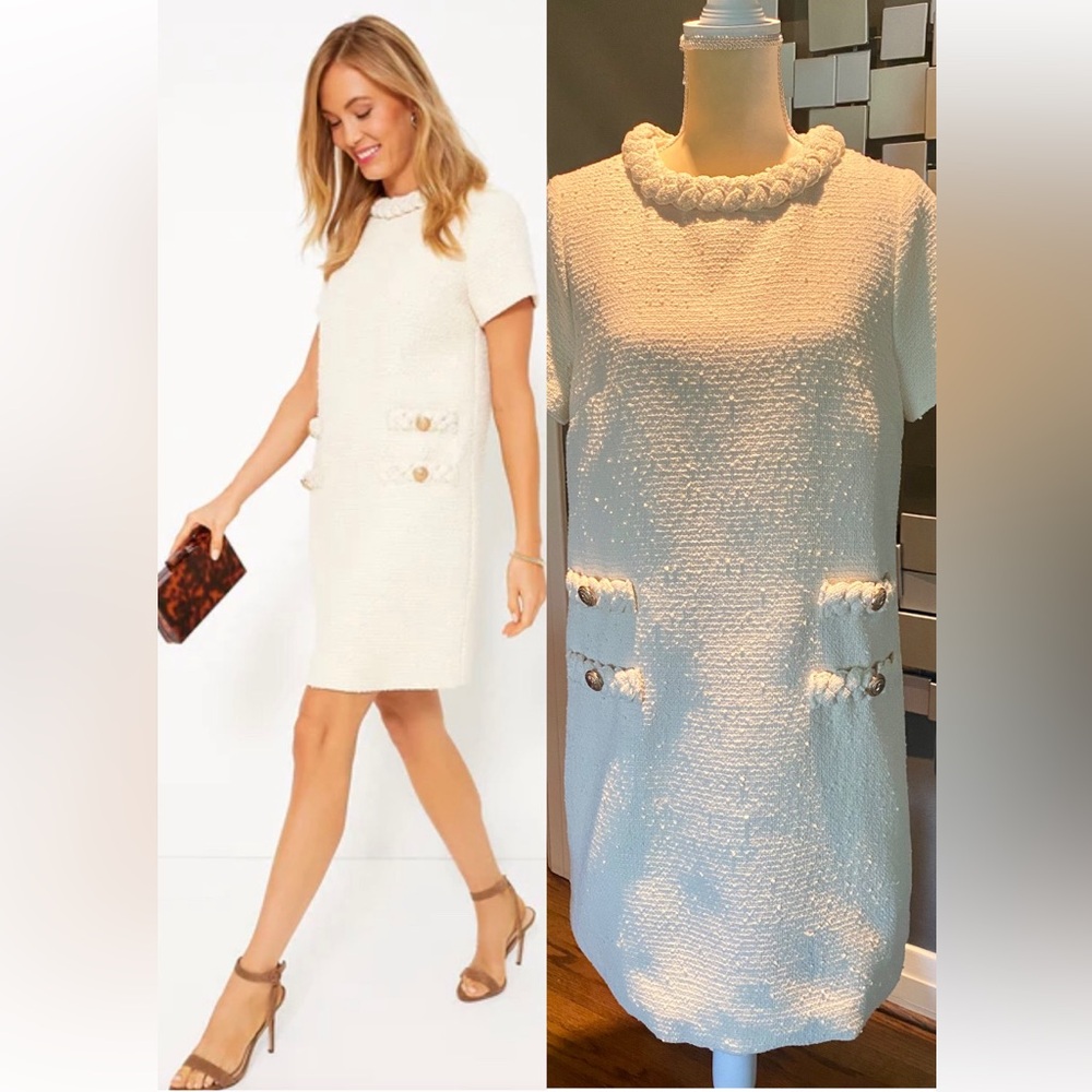 Tuckernuck Tweed Jackie Dress Pearl White